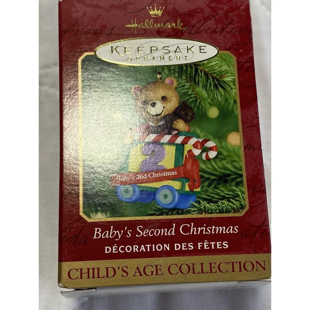 2000 Hallmark Keepsake Ornament Baby's Second Christmas Teddy Bear
